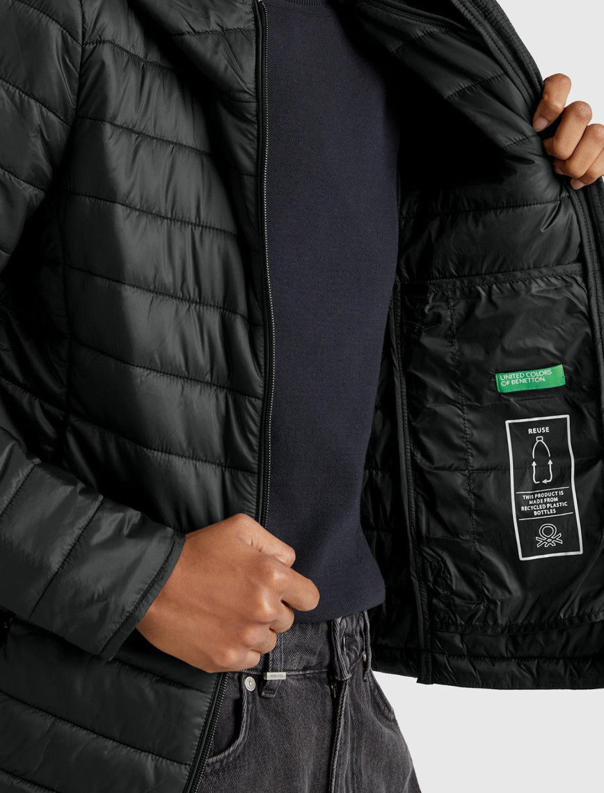 Kadın Siyah Polyester Dolgulu Feramuarlı Kapüşonlu Slim Fit Puffer Mont Kadın Siyah Polyester Dolgulu Feramuarlı Kapüşonlu Slim Fit Puffer Mont