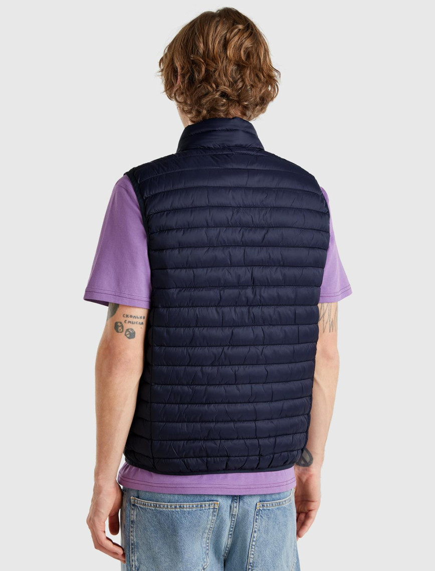 Erkek Lacivert Polyester Dolgulu Regular Fit Yelek Erkek Lacivert Polyester Dolgulu Regular Fit Yelek