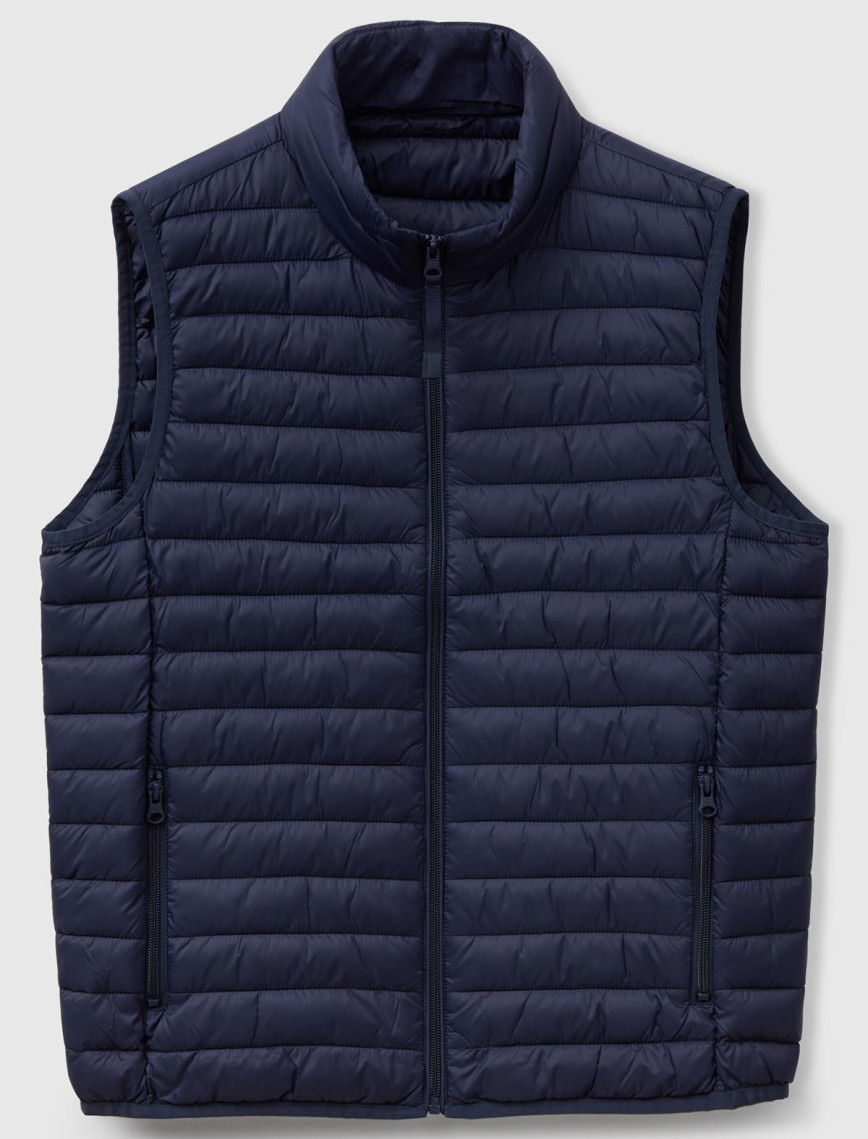 Erkek Lacivert Polyester Dolgulu Regular Fit Yelek Erkek Lacivert Polyester Dolgulu Regular Fit Yelek