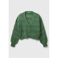 Kadın Açık Yeşil %100 Pamuk Şerit Efektli Düşük Omuzlu Örme Relax Fit Hırka Kadın Açık Yeşil %100 Pamuk Şerit Efektli Düşük Omuzlu Örme Relax Fit Hırka