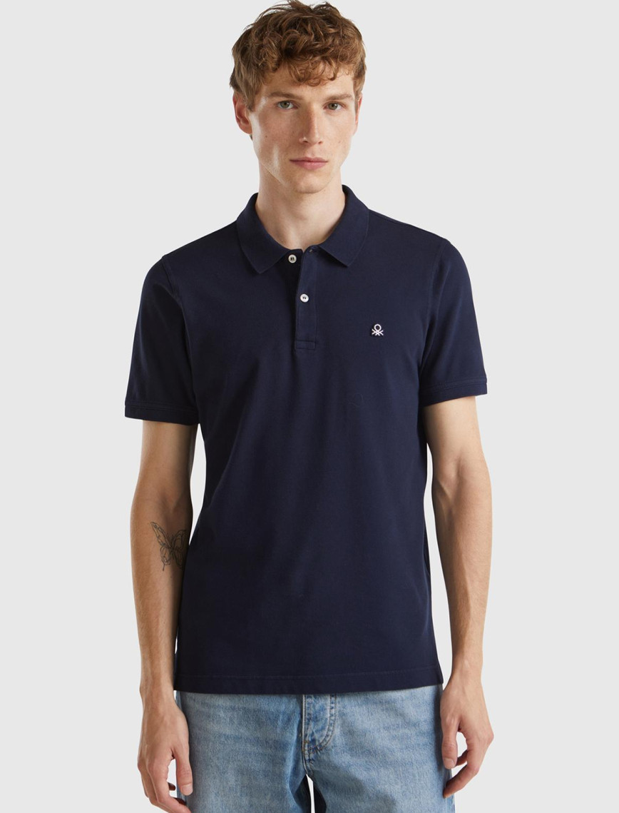 Erkek Beyaz %100 Koton Slim Fit Polo T-Shirt