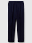 Kadın Lacivert Streç Pamuklu Arka Beli Lastikli Cepli Pantolon Kadın Lacivert Streç Pamuklu Arka Beli Lastikli Cepli Pantolon
