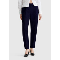 Kadın Lacivert Streç Pamuklu Arka Beli Lastikli Cepli Pantolon Kadın Lacivert Streç Pamuklu Arka Beli Lastikli Cepli Pantolon