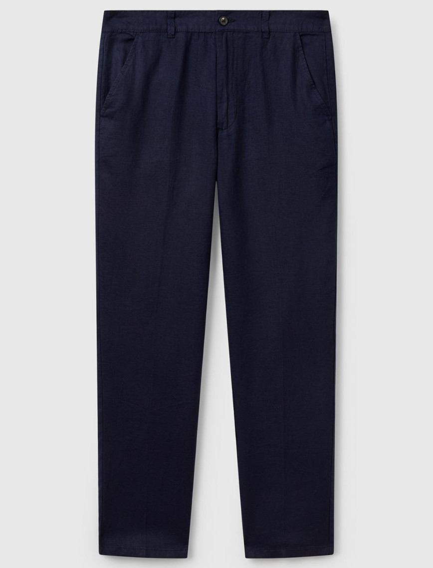 Erkek Lacivert %100 Keten Pantolon Erkek Lacivert %100 Keten Pantolon