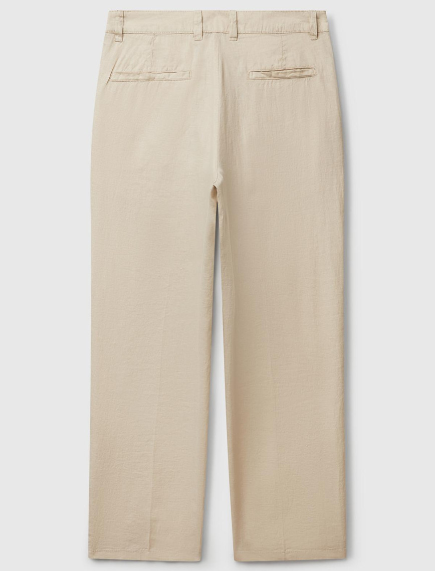 Erkek Taş Rengi %100 Keten Pantolon Erkek Taş Rengi %100 Keten Pantolon