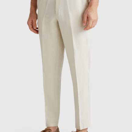 Erkek Taş Rengi %100 Keten Pantolon Erkek Taş Rengi %100 Keten Pantolon