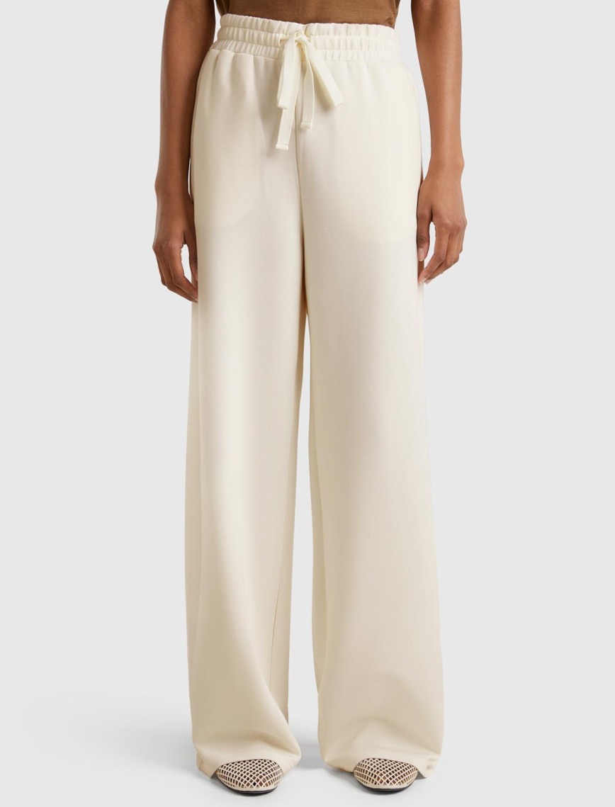 Kadın Bordo Modal Karışımlı Bol Paça Eşofman Altı