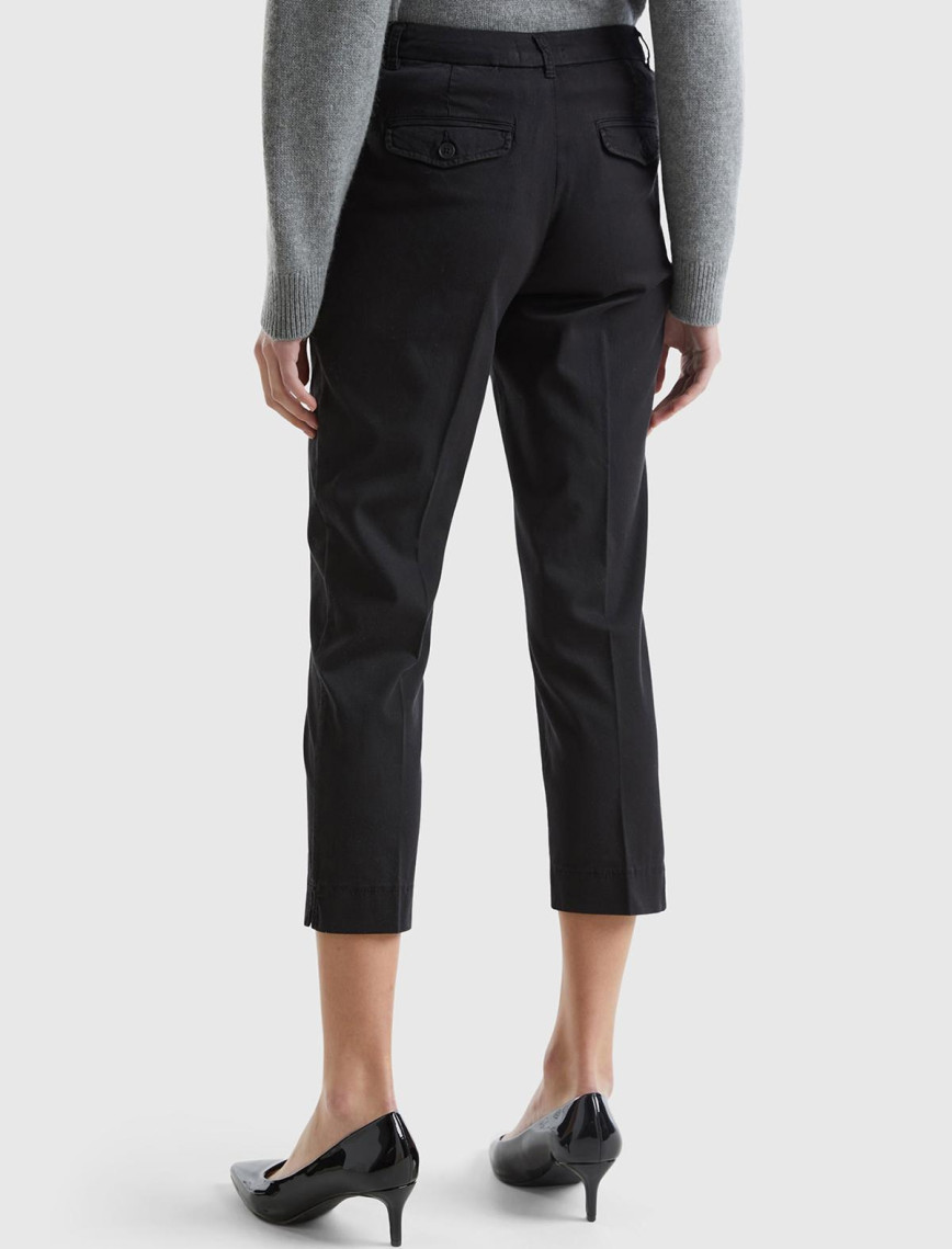 Kadın Siyah Mevsimlik Chino Pantolon Kadın Siyah Mevsimlik Chino Pantolon