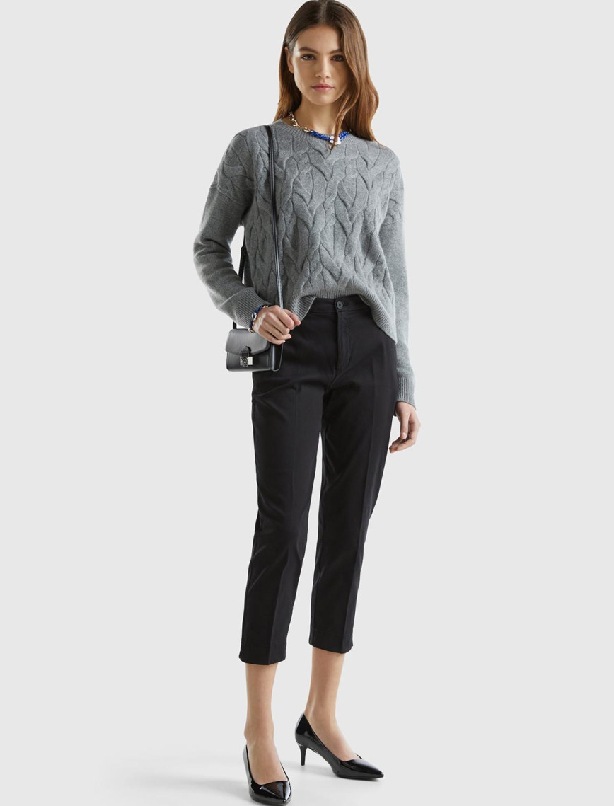 Kadın Siyah Mevsimlik Chino Pantolon Kadın Siyah Mevsimlik Chino Pantolon