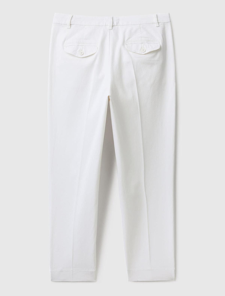 Kadın Beyaz Mevsimlik Chino Pantolon Kadın Beyaz Mevsimlik Chino Pantolon