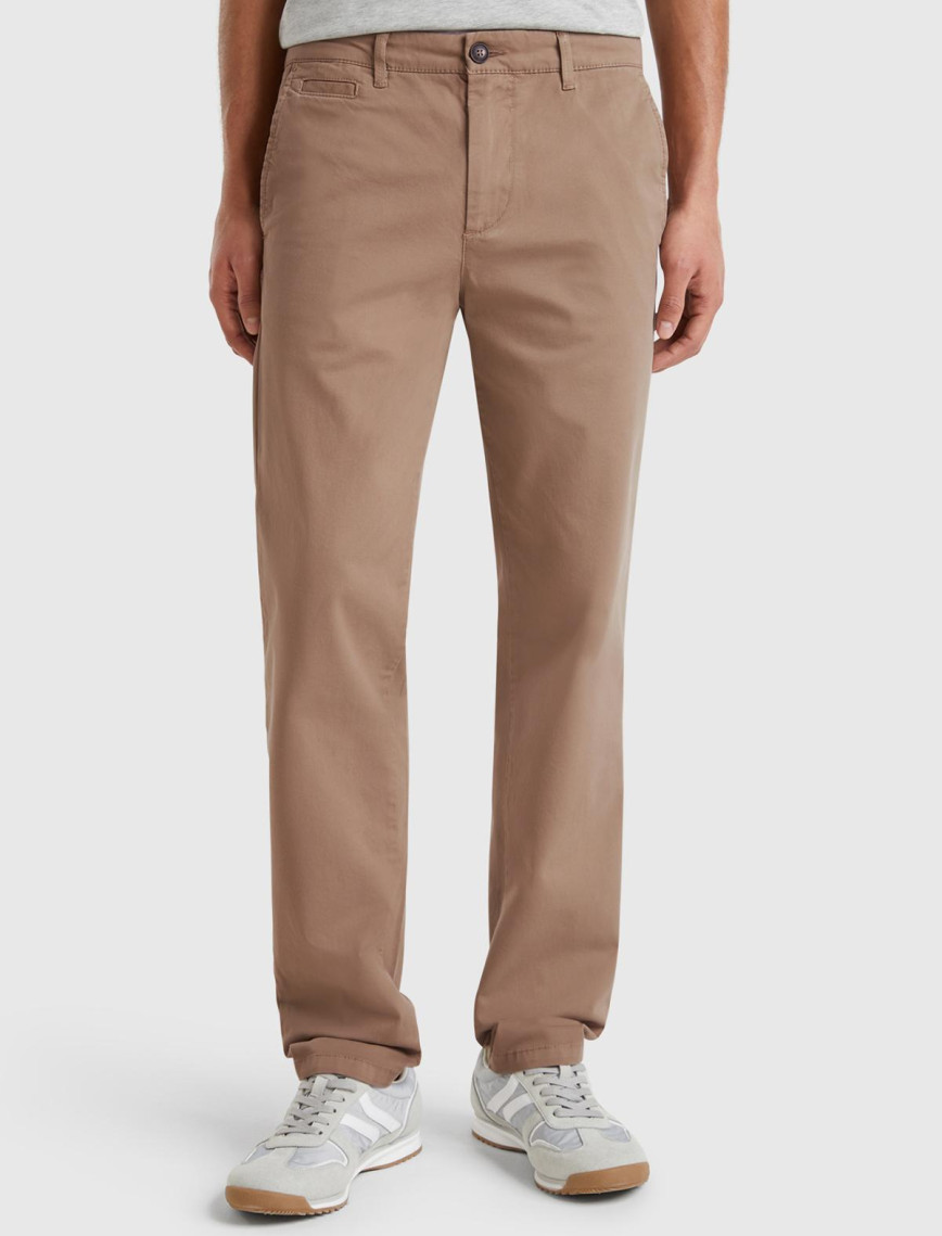 Erkek Lacivert Slim Fit Chino Pantolon