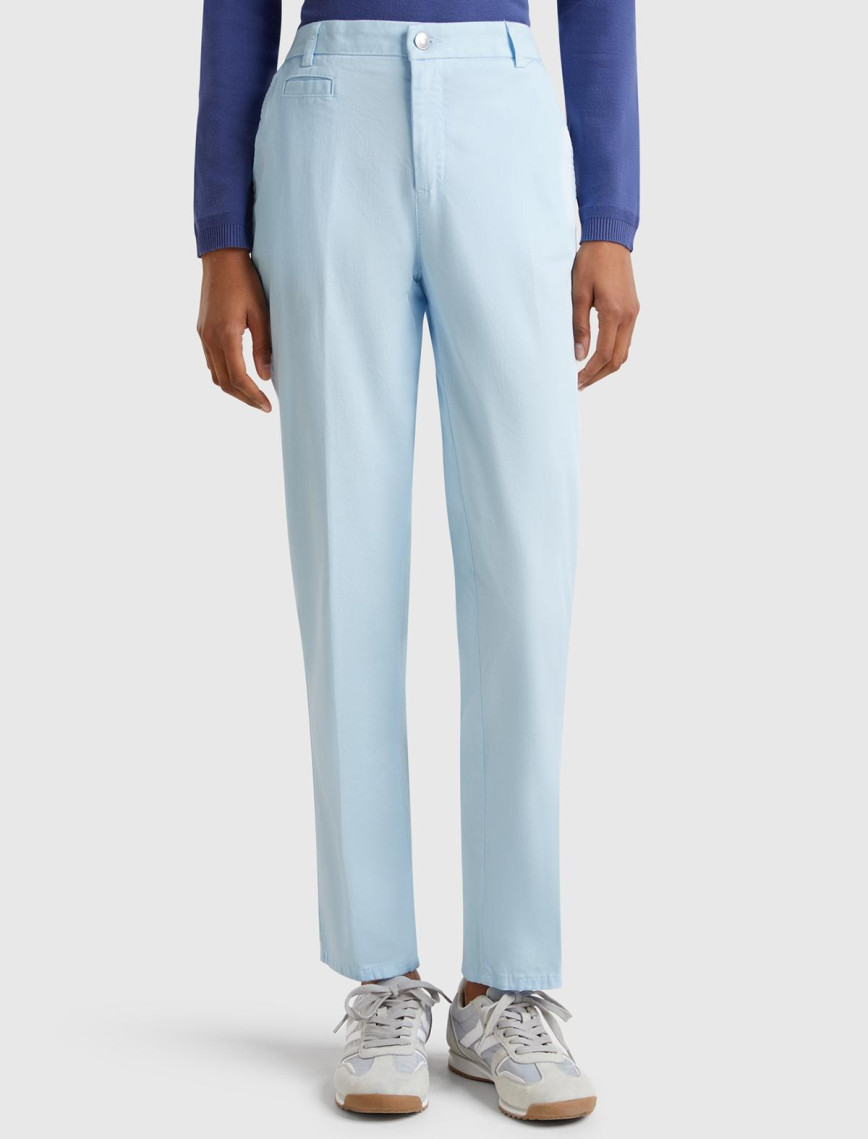 Kadın Denim Elastanlı Basic Chino Pantolon