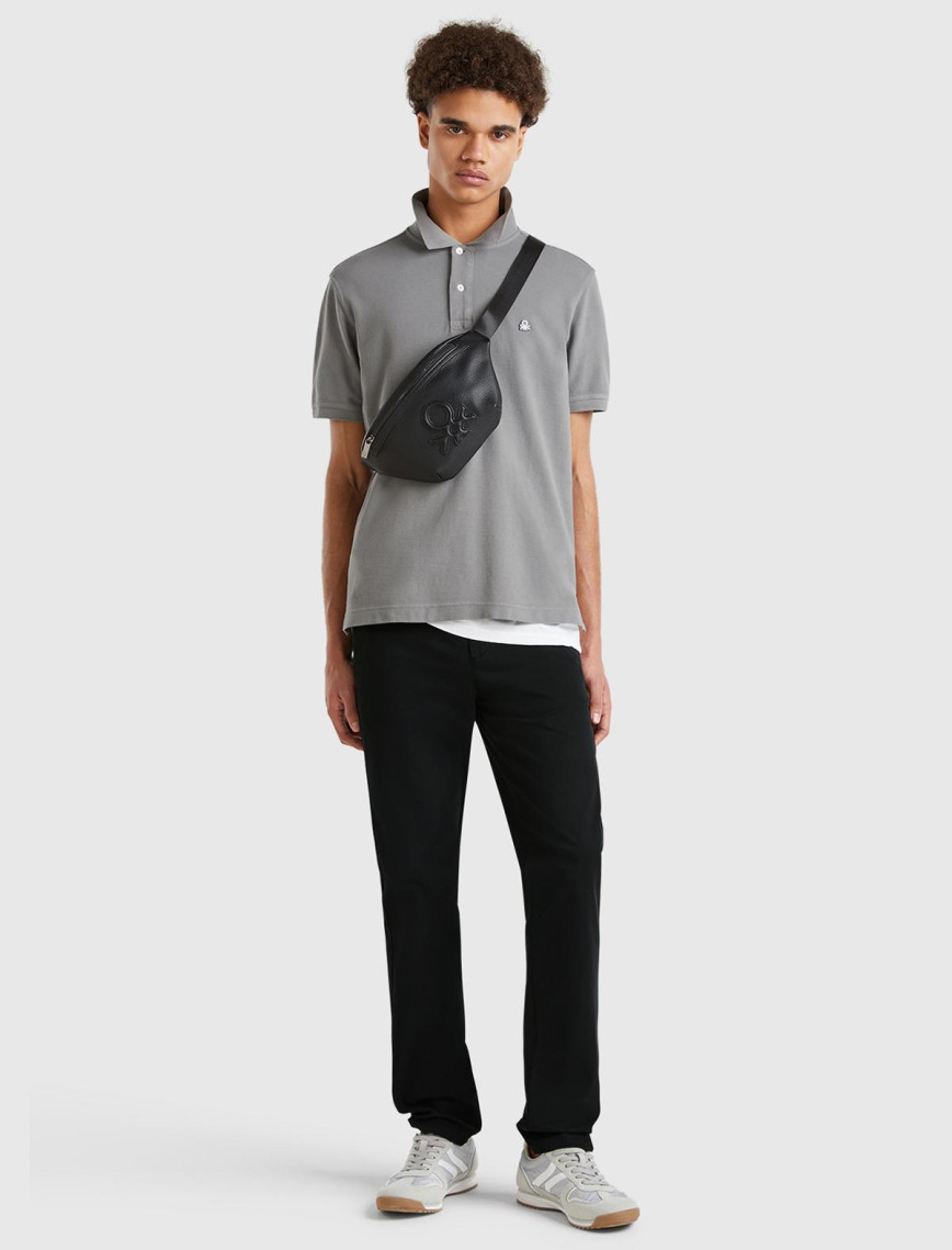 Erkek Siyah Slim Fit Chino Pantolon