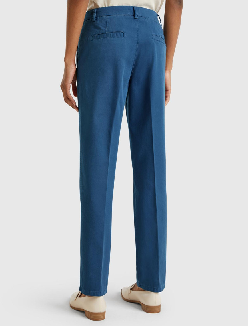 Kadın Denim Elastanlı Basic Chino Pantolon