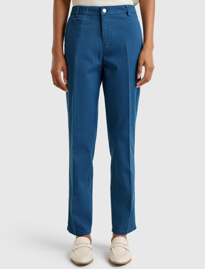 Kadın Denim Elastanlı Basic Chino Pantolon