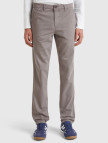 Erkek Lacivert Slim Fit Chino Pantolon