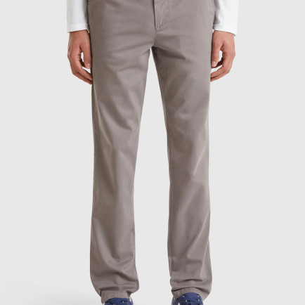 Erkek Gri Slim Fit Chino Pantolon Erkek Gri Slim Fit Chino Pantolon