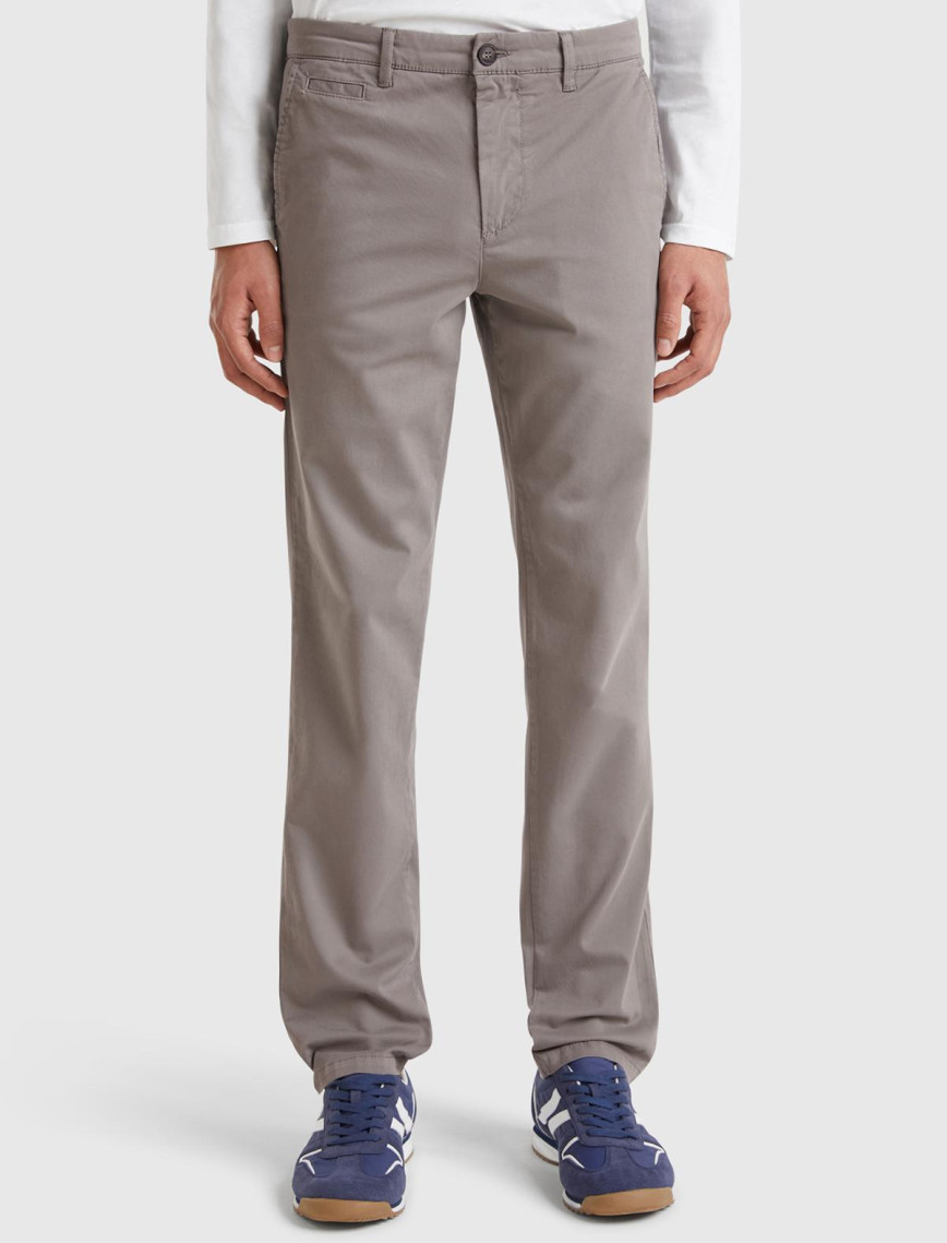 Erkek Lacivert Slim Fit Chino Pantolon