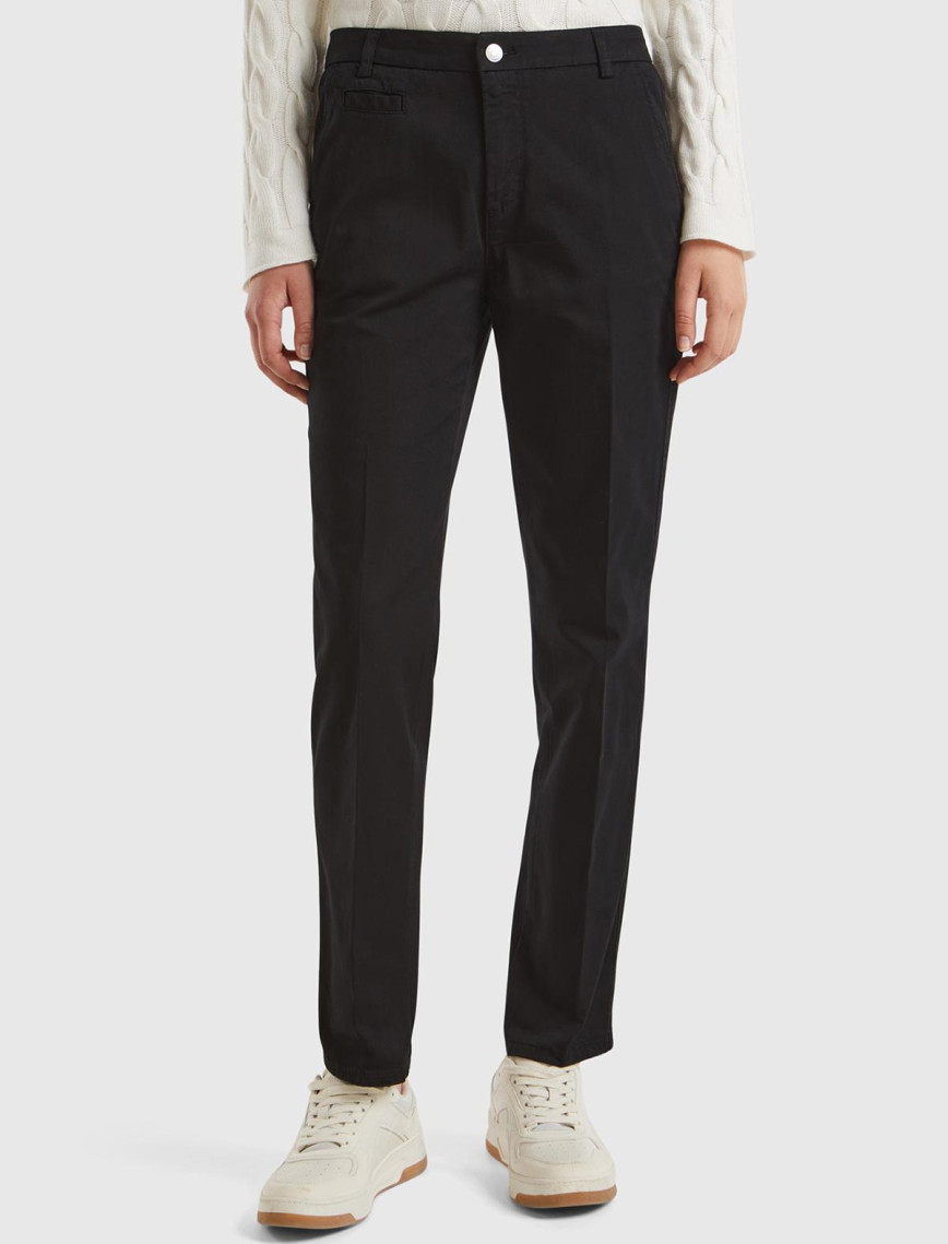 Kadın Denim Elastanlı Basic Chino Pantolon