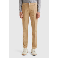 Kadın Bej Elastanlı Basic Chino Pantolon