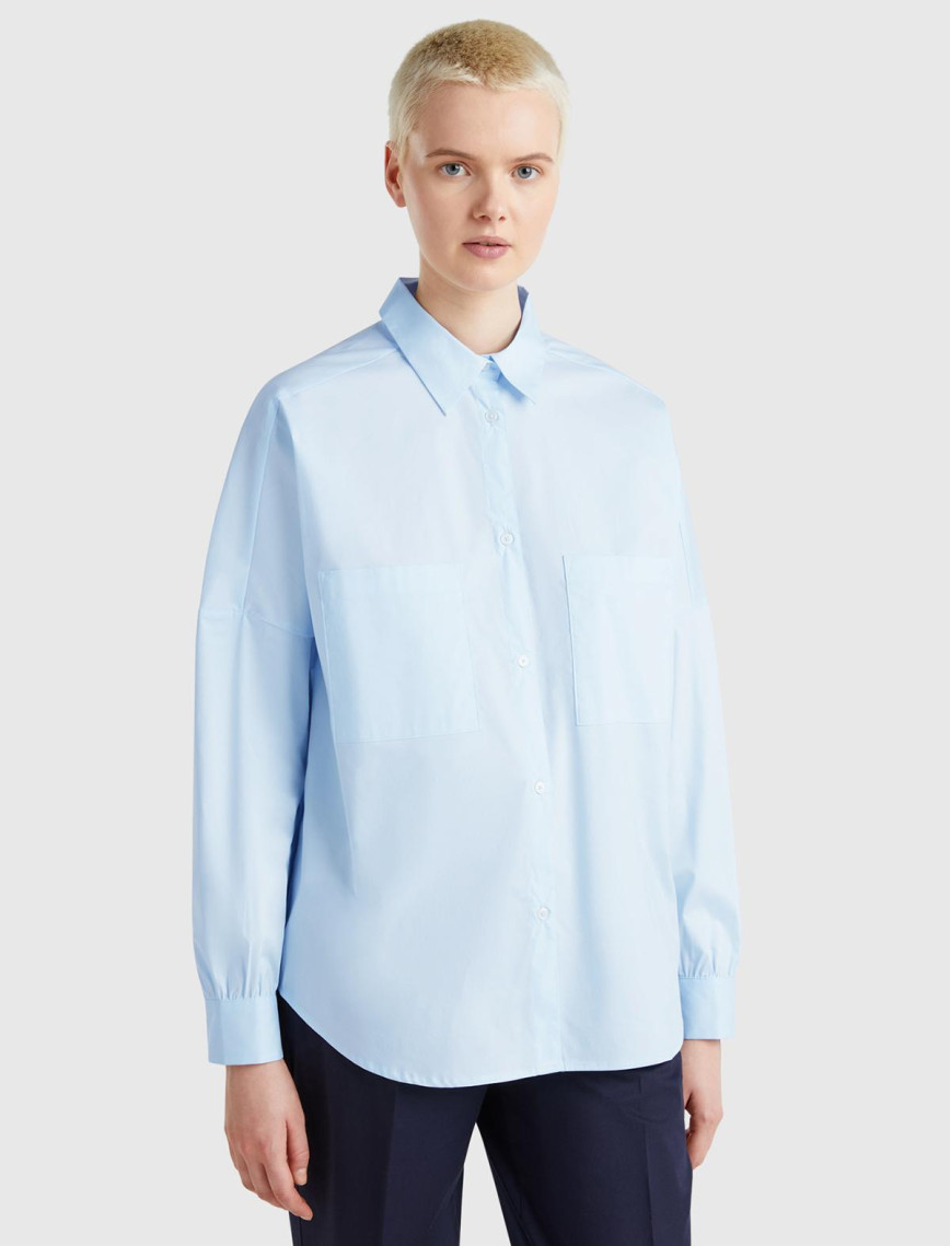 Kadın Beyaz Pamuk Karışımlı Kolu Büzgülü Düşük Omuzlu Oversize Gömlek Kadın Beyaz Pamuk Karışımlı Kolu Büzgülü Düşük Omuzlu Oversize Gömlek