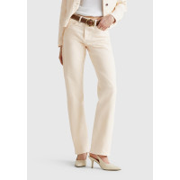 Kadın Krem %100 Pamuk Normal Bel Regular Fit Denim Pantolon