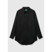 Kadın Siyah %100 Keten Gömlek Kadın Siyah %100 Keten Gömlek