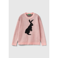 Erkek Çocuk Pembe Tavşan Desenli Kazak Erkek Çocuk Pembe Tavşan Desenli Kazak