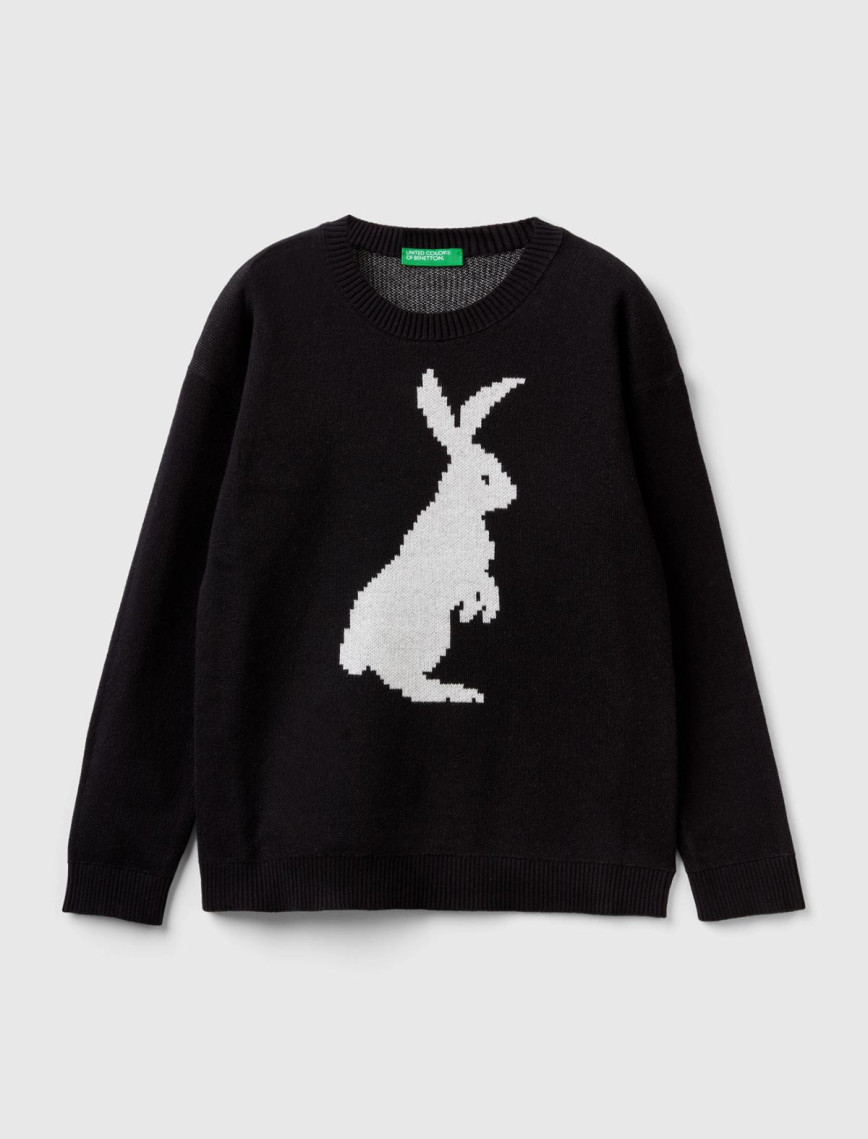 Erkek Çocuk Pembe Tavşan Desenli Kazak Erkek Çocuk Pembe Tavşan Desenli Kazak