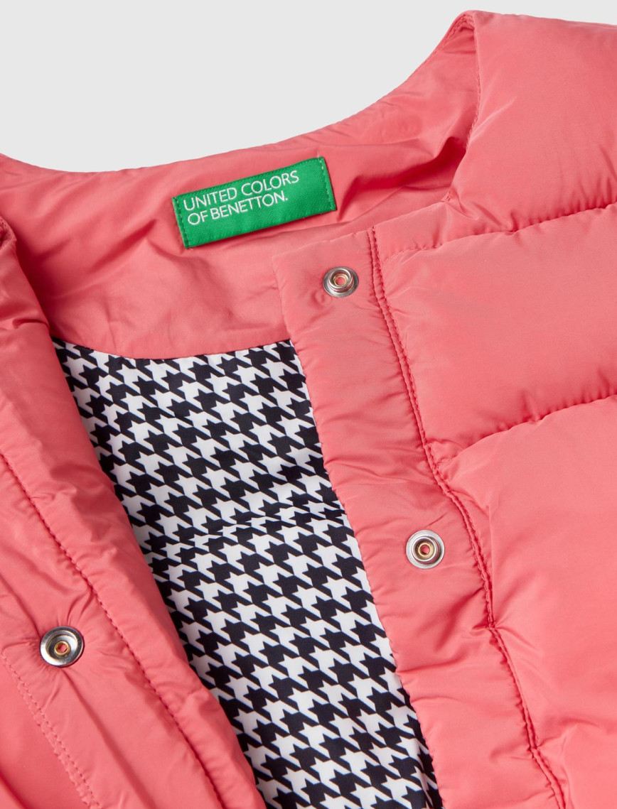 Kız Çocuk Fuşya Düğmeli Pufa Yelek Kız Çocuk Fuşya Düğmeli Pufa Yelek