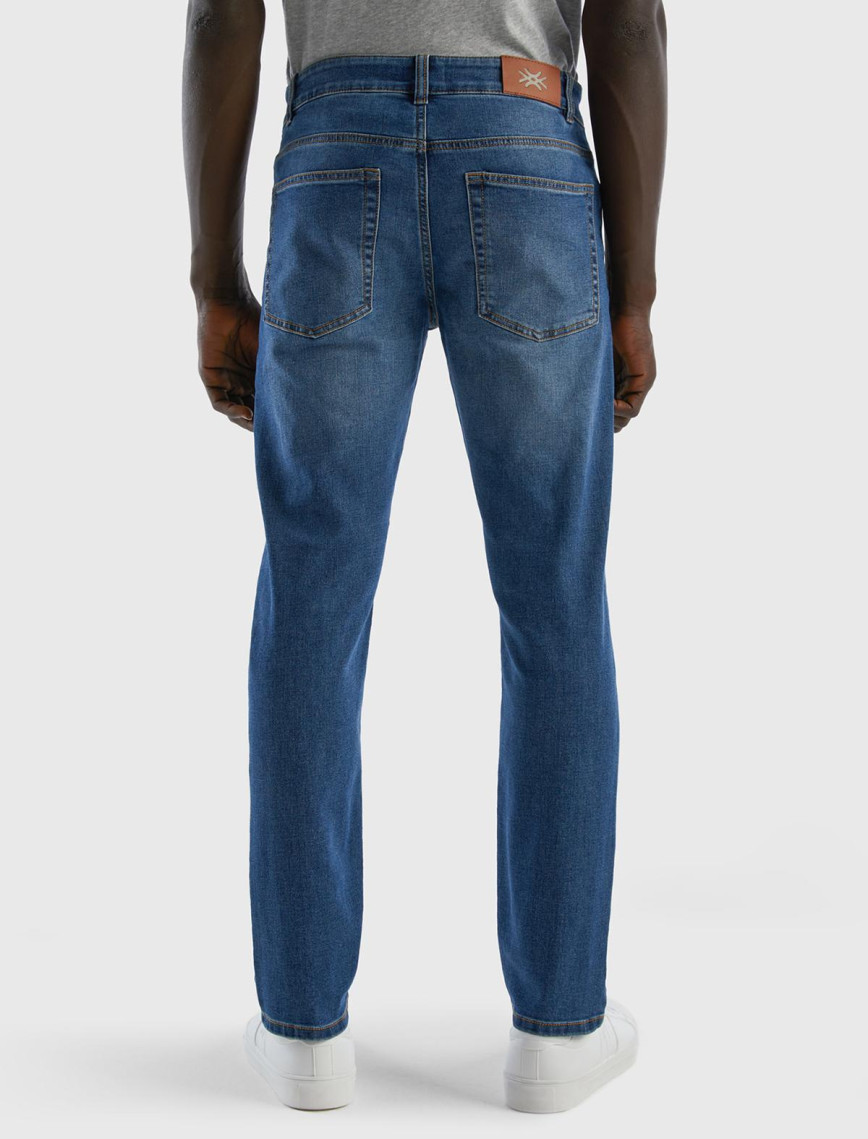 Erkek Koyu Mavi Slim Fit Jean Pantolon Erkek Koyu Mavi Slim Fit Jean Pantolon