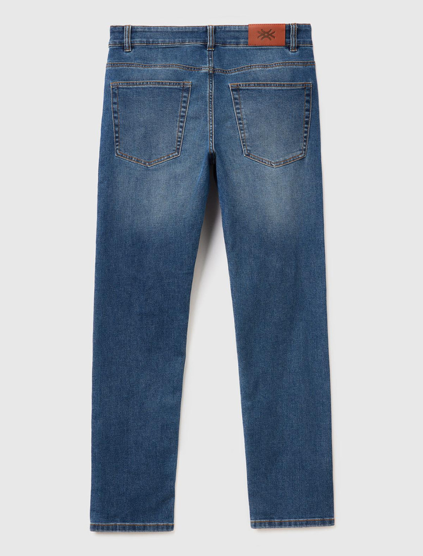 Erkek Koyu Mavi Slim Fit Jean Pantolon Erkek Koyu Mavi Slim Fit Jean Pantolon