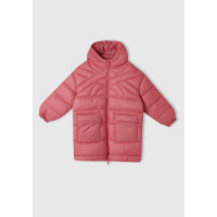 Erkek Çocuk Fuşya Benetton Logo İşlemeli Uzun Mont