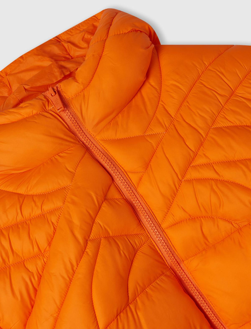 Erkek Çocuk Turuncu Benetton Logo İşlemeli Mont