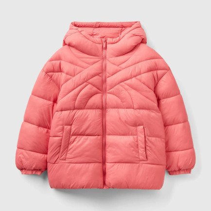 Erkek Çocuk Fuşya Benetton Logo İşlemeli Mont Erkek Çocuk Fuşya Benetton Logo İşlemeli Mont
