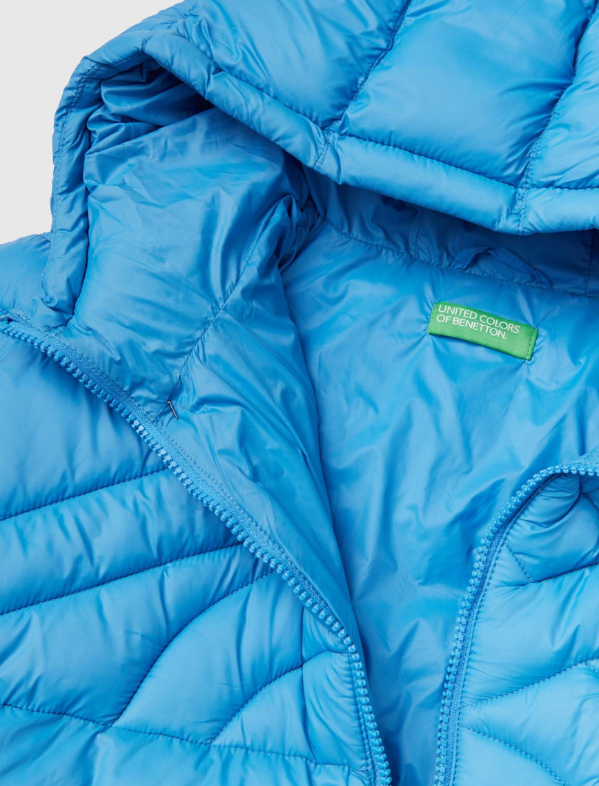 Erkek Çocuk Mavi Benetton Logo İşlemeli Mont