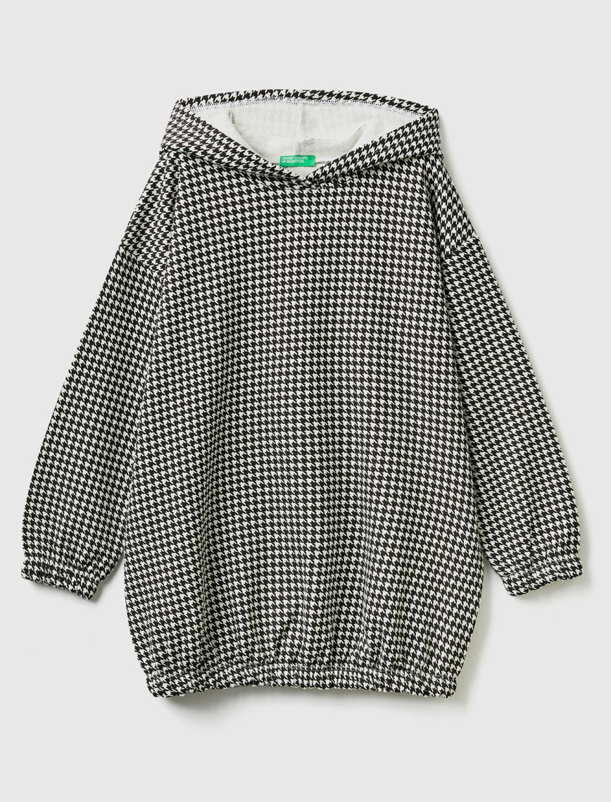 Kız Çocuk Siyah Mikro Desenli Sweatshirt Kız Çocuk Siyah Mikro Desenli Sweatshirt