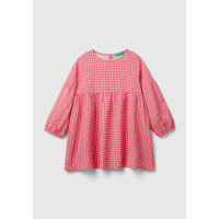 Kız Çocuk Pembe Tamamı Desenli Volanlı Elbise Kız Çocuk Pembe Tamamı Desenli Volanlı Elbise