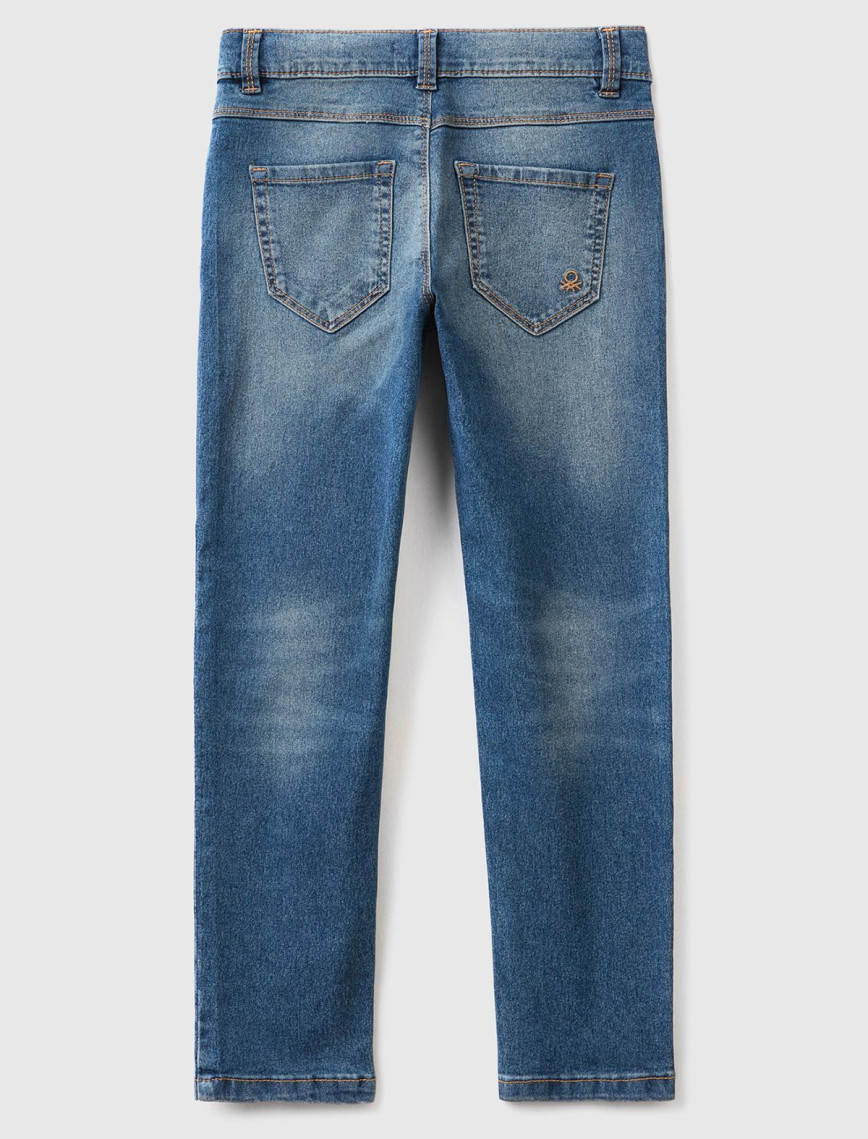 Kız Çocuk Mavi Stretch Denim Pantolon Kız Çocuk Mavi Stretch Denim Pantolon