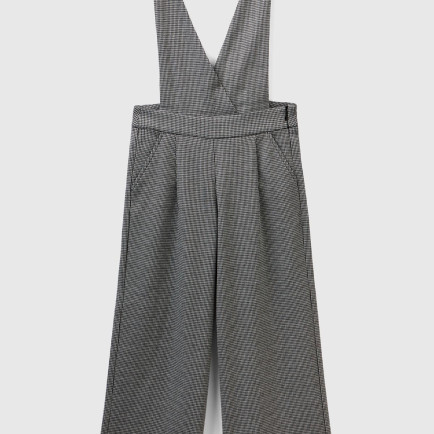 Kız Çocuk Siyah Mix Tamamı Desenli Askılı Tulum Kız Çocuk Siyah Mix Tamamı Desenli Askılı Tulum