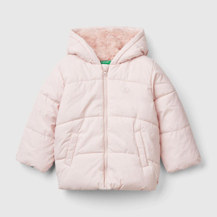 Kız Çocuk Toz Pembe İçi Kürklü Mont Kız Çocuk Toz Pembe İçi Kürklü Mont