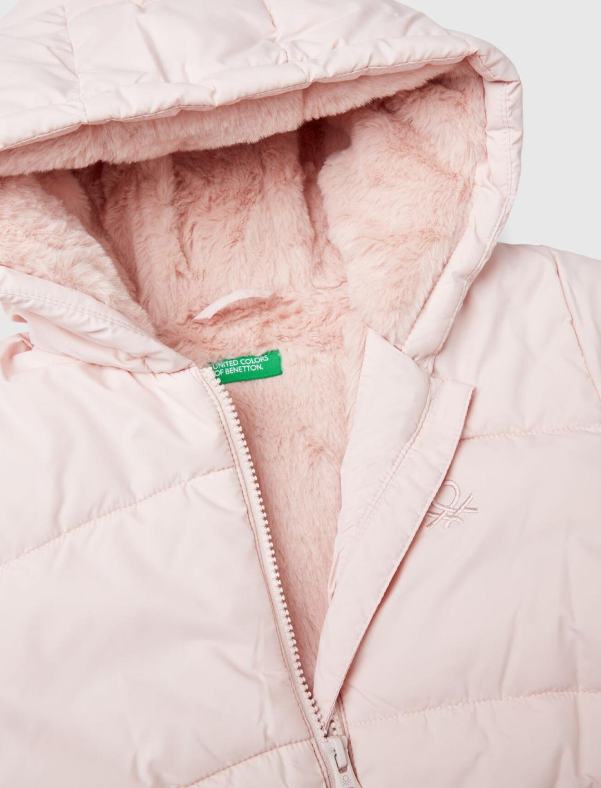 Kız Çocuk Toz Pembe İçi Kürklü Mont Kız Çocuk Toz Pembe İçi Kürklü Mont