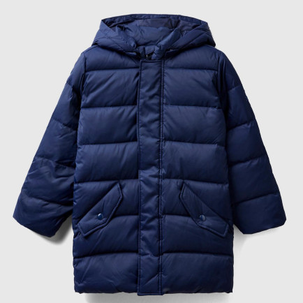 Erkek Çocuk Lacivert Logo İşlemeli Kaztüyü Uzun Mont Erkek Çocuk Lacivert Logo İşlemeli Kaztüyü Uzun Mont