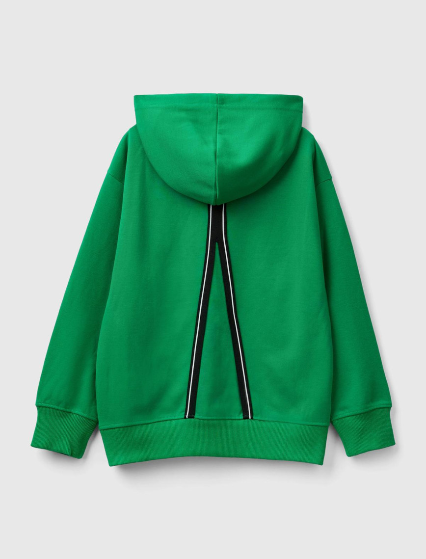 Erkek Çocuk Yeşil Önü Baskılı Arkası Şerit Detaylı Kapüşonlu Sweatshirt Erkek Çocuk Yeşil Önü Baskılı Arkası Şerit Detaylı Kapüşonlu Sweatshirt