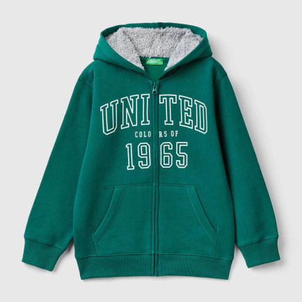 Erkek Çocuk Çam Yeşili Şardonlu Kapşonlu Sweatshirt Erkek Çocuk Çam Yeşili Şardonlu Kapşonlu Sweatshirt