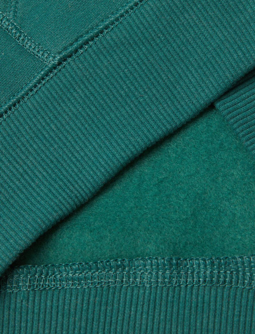 Erkek Çocuk Çam Yeşili Şardonlu Kapşonlu Sweatshirt