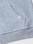 Erkek Çocuk Gri Melanj Etiket Detaylı Sweatshirt