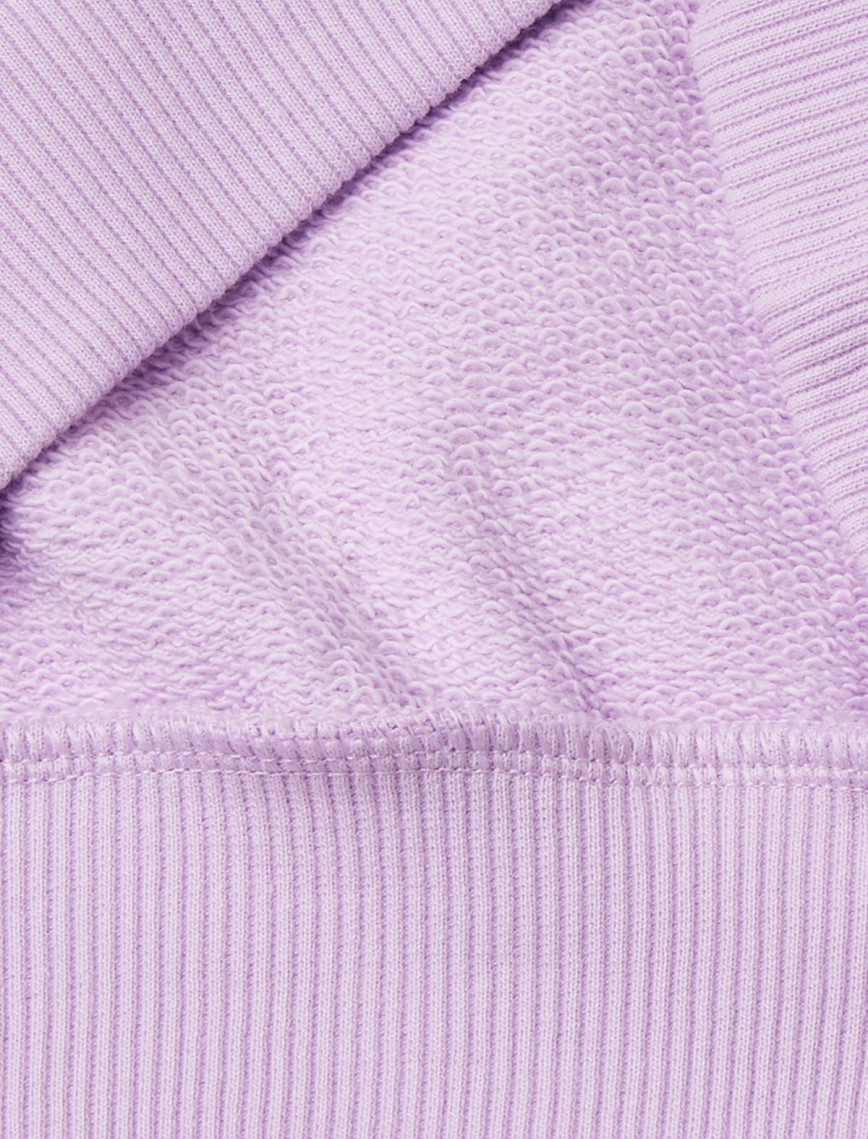 Kız Çocuk Lila Önü Pullu Baskı Detaylı Bisiklet Yaka Sweatshirt Kız Çocuk Lila Önü Pullu Baskı Detaylı Bisiklet Yaka Sweatshirt