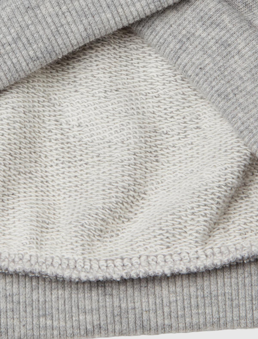 Kız Çocuk Gri Melanj Önü Su Bazlı Logo Baskılı Kapüşonlu Sweatshirt