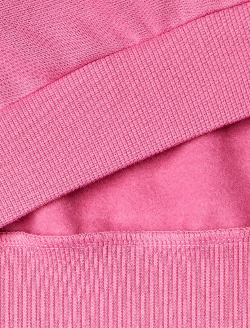Kız Çocuk Pembe Önü Kalpli Payetli Düşük Omuz Bisiklet Yaka Sweatshirt Kız Çocuk Pembe Önü Kalpli Payetli Düşük Omuz Bisiklet Yaka Sweatshirt